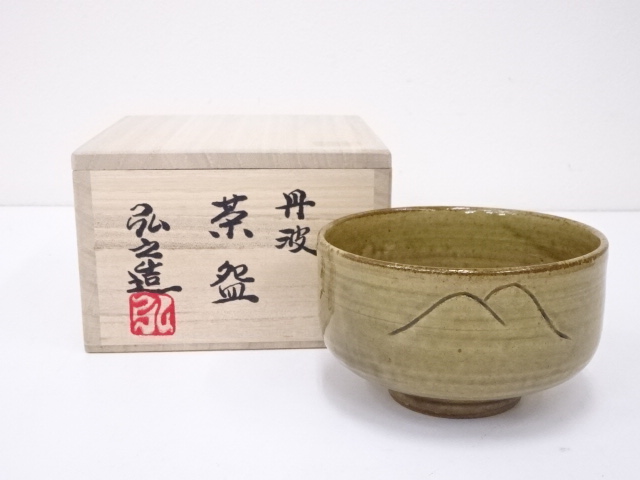 JAPANESE TEA CEREMONY TANBA WARE TEA BOWL CHAWAN /
